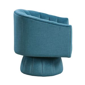 Poltrona Girevole in Velluto Teal Scuro, Moderna e Lussuosa, Comoda per Soggiorno - Product Image 6