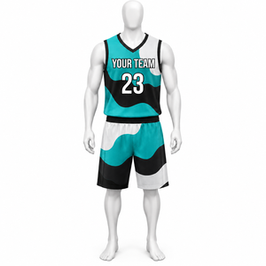 Uniforme de basket-ball 100% polyester, design personnalisé, logo, nom et numéro de l'équipe, uniformes de basket-ball respirants - Product Image 2