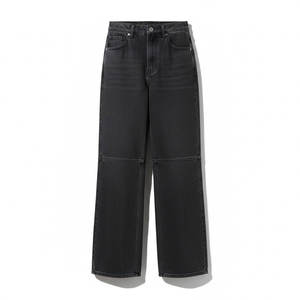 Servicio OEM de Jeans Holgados Personalizados para Mujer, Pantalones Vaqueros de Pierna Ancha Relajados para Uso Diario y Marca Propia, Invierno, Algodón, Impermeables - Product Image 5