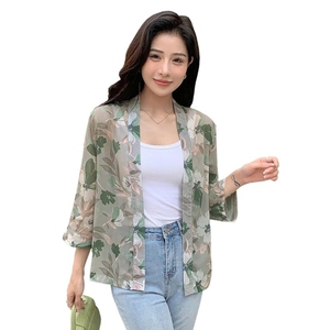 Camisa de playa de manga corta para mujer, con botones, informal, holgada, para verano - Product Image 1