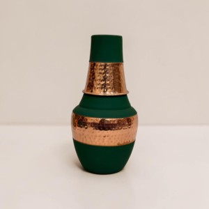 Pot en cuivre martelé émeraude de la marque Indian exports international Cuivre pur certifié - Product Image 1