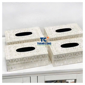 Caja de Pañuelos de Nácar de Fábrica OEM, Elegante Caja de Pañuelos de Estilo de Mesa, Pequeña, de Nácar, Vietnam - Product Image 1