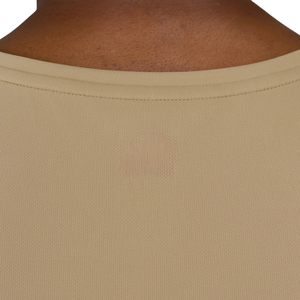 Camiseta sin mangas acanalada beige arena para hombre, transpirable, ajustada, para gimnasio, entrenamiento, uso casual de verano, estilo musculoso - Product Image 6