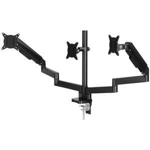 Supporto Triplo per Monitor con Molla a Gas Completamente Regolabile, Compatibile con Schermi da 13'' a 27'', Braccio in Metallo, Capacità 20 Libbre per Braccio, Stand per Tre Monitor - Product Image 1