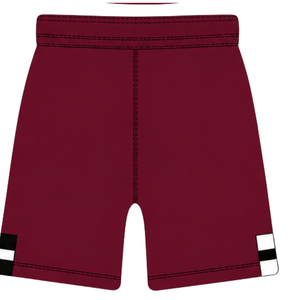 Pantalones Cortos de Rugby Color Negro Granate, Cintura Elástica con Cordón, Uniforme de Equipo Personalizado, Transpirable, Ecológico, de Secado Rápido, 100% Poliéster, para Entrenamiento - Product Image 2
