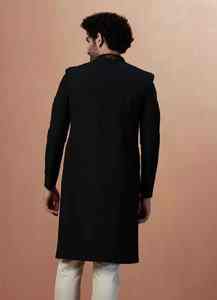 Salwar Kameez de Diseñador de Lujo para Novio, Traje Real Indio Pakistaní para Boda, Sin Arrugas, Protección Solar - Product Image 2