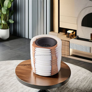 Quemador de incienso de madera y resina ROYAL ARTISANS con caja para Oud, elegante incensario de carbón para decoración del hogar - Product Image 1