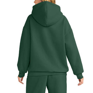 Sudaderas con capucha para mujer, con logo de diseñador personalizado impreso, sudaderas extragrandes de alta calidad para mujer, sudaderas extragrandes tipo crop top. - Product Image 2