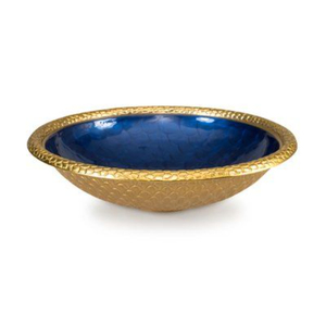 Gold Plated Hammered Texture <b>Birds</b> Designer Base <b>Stand</b> Round Shape Food Serving Luxury Kitchenware Bowls In Competitive Price - Product Image 3