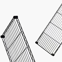 Étagère de rangement industrielle à 4 niveaux en fil métallique motif bambou, capacité 120 kg par niveau, sans boulons, réglable, en acier
