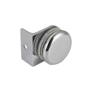 Support mural court en laiton OEM ODM, forme ronde de 40 mm, à 90 degrés, pince à verre, quincaillerie pour porte vitrée - Product Image 1