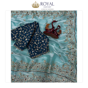 Colección Exclusiva de Sarees de Alta Calidad con Hermoso Diseño y Bordados, Ideales para Fiestas y Bodas - Product Image 2