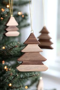 Décoration de Noël artisanale en bois pour la maison, la table, le bureau, les fêtes et les décorations de vacances - Product Image 6