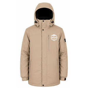Parka Premium para Hombre con Capucha, Tejido Resistente al Viento, Acolchado Térmico, Cintura Ajustable y Capucha Desmontable de Piel Sintética - Product Image 1