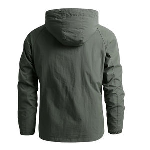 Veste de chasse en toile imperméable, coupe-vent et respirante pour homme, grande taille, avec capuche, fermeture éclair, col montant, style streetwear hiver, Pakistan - Product Image 4