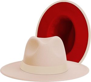 Chapeau Fedora Crème à Large Bord Unisexe en Laine – Idéal Printemps-Été Décontracté pour Adulte - Product Image 6