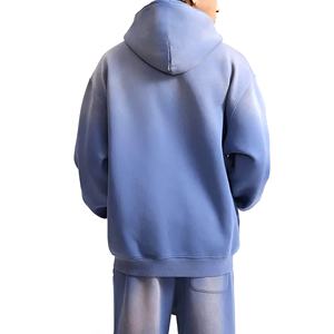 Ensemble sweat à capuche et pantalon de survêtement oversize pour homme, style streetwear décontracté, en molleton, couleur unie, coupe décontractée, tenue coordonnée, vêtements d'hiver - Product Image 2