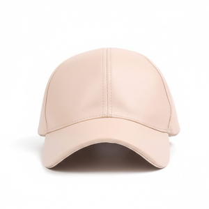 หมวกเบสบอลหนัง PU แบบยูนิเซ็กซ์ 6 แผง สีพื้น ทรงพอดีศีรษะ สวมใส่สบายสำหรับผู้ใหญ่ ใช้ได้ทุกฤดู - Product Image 1