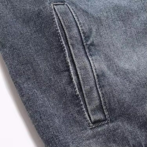 Meilleures ventes : Nouvelles vestes en jean pour hommes, vestes en jean décontractées de couleur unie avec fermeture éclair - Product Image 4