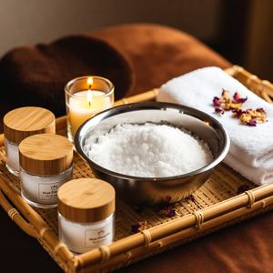 Sel de Bain de l'Himalaya Naturel Blanc à Grains Fins, Pierre Sculptée, Pureté Minérale, Thérapie Spa, Bain Relaxant pour le Corps, Cristal Doux, Bien-être - Product Image 6