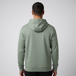 Sudadera con Capucha y Cremallera Dumela Unisex Verde, 100% Algodón, Color Sólido, Casual, Transpirable, Ecológica, Corte Holgado, Invierno - Product Image 6