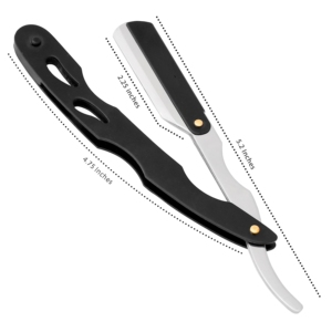 New Arrival Hot Sale Stainless Steel <b>Straight</b> Razor OEM Service Custom Logo Wholesale MOQ Barber Shavette Foldable Blade Tool - Product Image 3