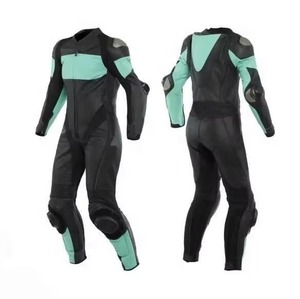 Combinaison de course en cuir pour moto, veste et pantalon en cuir pour moto avec fermeture éclair intégrale, équipement de protection pour la conduite, logo personnalisé - Product Image 6