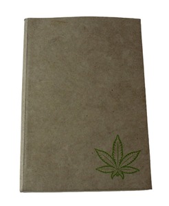 Cuadernos de papel de cáñamo natural, hechos a mano, reciclados, con cubierta suave, sin madera, para oficina y escuela, tamaño A5, personalizables - Product Image 1