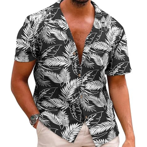 Camisa Hawaiana Casual de Manga Corta para Hombre, con Botones, Ecológica, de Secado Rápido, Spandex/Poliéster, para Playa y Verano - Product Image 5
