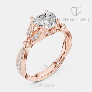 Bague en or blanc 14 carats pour femme avec diamant de laboratoire taille cœur de 1,42 carat, certifié IGI, couleur F+, clarté VS+, bijoux de fiançailles, cadeau pour femme - Product Image 4