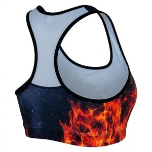 Soutien-gorge de sport personnalisé à sublimation avec motif flamme, maintien élevé, pour femme, respirant, idéal pour le fitness et le yoga - Product Image 4