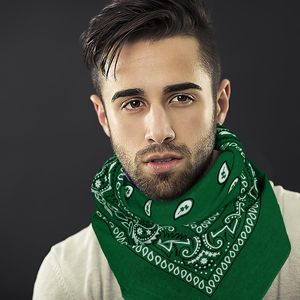 Custom 100% Cotton Satin <b>Bandana</b> 55x55cm Digital Paisley Print Ethnic Square Scarf Wholesale Manufacturer OEM ODM Custom Logo - Product Image 2