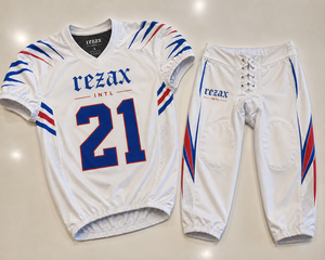 Uniforme Deportivo al por Mayor 2026, Personalizado con Nombre y Número Bordados, Jersey de Fútbol Americano Corto con Estampado Retro en la Parte Delantera, 100% Bordado - Product Image 1