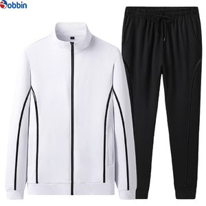 Customized Best selling Spring and Autumn Fashion Simple Leisure Loose Soft Comfortable Men's Long Sleeve Sports Hot Coat Set - Product Image 2