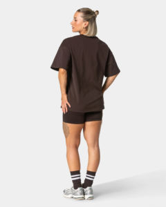 Camiseta Casual de Algodón 100% de Primera Calidad para Mujer, Corte Ajustado, con Logotipo y Diseño Personalizados, Color Marrón, Ropa de Marca Privada - Product Image 5