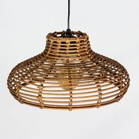 Großhandel Rattan-Lampenschirm Handgewebter Pendelleuchten-Schirm Natürlicher Geflochtener Lampenschirm für Decken-, Tisch- und Stehlampen-Dekor OEM ODM