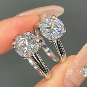 Certified Women's 925 Silver 14K <b>Gold</b> Wedding Engagement <b>Ring</b> <b>Set</b> Moissanite Real <b>Gold</b> Moissanite Diamond Paving For Party - Product Image 3