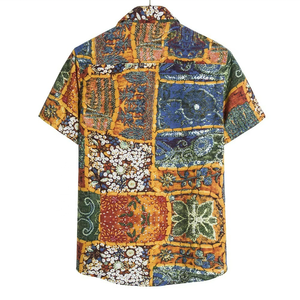Camisa Tropical Hawaiana de Verano para Hombre, de Algodón y Lino, Formal, de Manga Corta, Talla Grande, con Estampado Floral Vintage, Famosa - Product Image 6