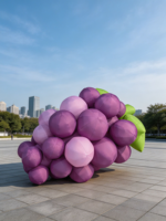 Fruits gonflables à suspendre, raisins violets gonflables géants, ballon gonflable en forme de raisin pour la publicité et la décoration des supermarchés
