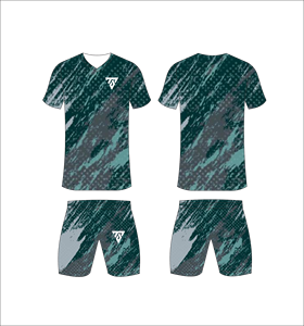 Custom Sublimated Geometric <b>Soccer</b> Jersey Set V-Neck Short Sleeve Moisture Wicking Polyester Adult All Seasons Sportwear - Product Image 5