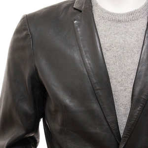 Chaqueta de Cuero Genuino para Hombre, Estilo Urbano, Alta Calidad, Corte Regular, Última Moda, Impermeable, Transpirable, Precio Razonable - Product Image 3