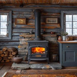 Estufa de Leña Independiente de Estilo Europeo Personalizada, Chimenea sin Humo para Calefacción Interior y Exterior para el Hogar, Sala de Estar, Hotel - Product Image 6