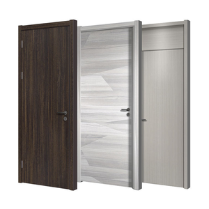 Porte en composite bois WPC de haute qualité, design moderne, personnalisable, pour chambre principale d'appartement, imperméable, anti-moisissure, résistante à la chaleur - Product Image 1