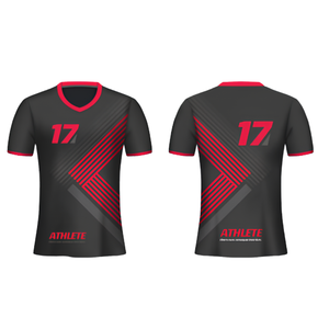 Maillot de football unisexe pour adultes, manches courtes, col en V, pour impression personnalisée, 100% polyester, séchage rapide, noir, blanc, rouge, bleu, marine, vert - Product Image 4
