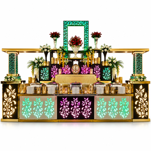 Comptoir de buffet classique moderne de luxe en acier inoxydable King International |   Buffet de traiteur pour hôtel haut de gamme, décoratif - Product Image 1