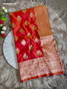 Collection Premium de Sarees en Soie Paithani avec Motif Paon, Bordure et Pallu Zari Butta & Meena Paithani - Achats en Ligne en Inde - Product Image 2