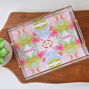 Manufacture Wholesale Supplier Hotel & Restaurant For Catering <b>Table</b> Decorative Food Serving Acrylic Transparent Tray - Product Image 1