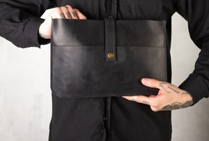 Genuine Leather <b>Laptop</b> Sleeve <b>Bag</b> PC Material Protective Case for Pro LLS-0084 - Product Image 5