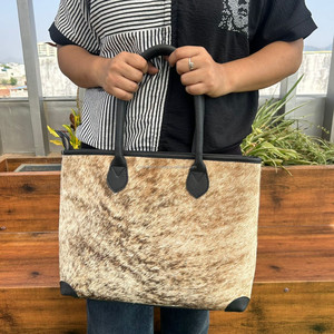 กระเป๋าหนังวัวขนสัตว์ขนาดใหญ่กระเป๋าสะพายไหล่มีสไตล์กระเป๋าถือเก็บขนได้กระเป๋าช้อปปิ้งสำหรับผู้หญิง - Product Image 2