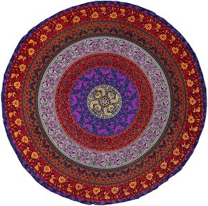Tapis rond Mandala Paon, décoration murale, tapis de pique-nique, serviette de plage, belle décoration intérieure, nappe à imprimé animal par des consignateurs indiens - Product Image 3